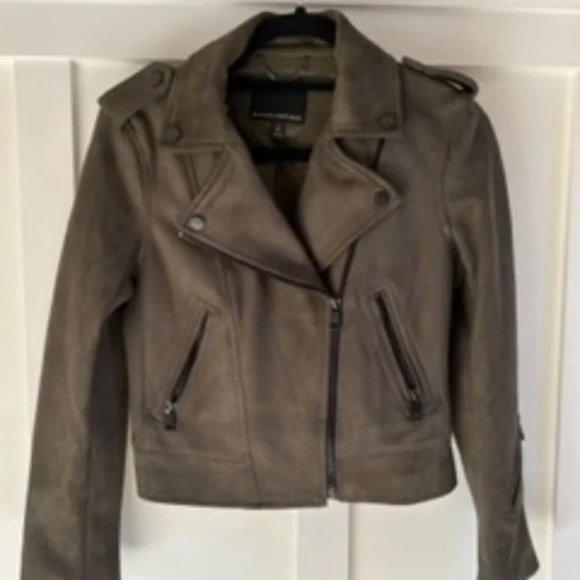 Banana Republic Vegan Suede Moto Jacket - Petite Large - Picture 4 of 5